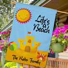 Personalized Life's A Beach House Flag